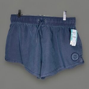 Roxy Women's Navy 'No Bad Waves' Boardshort Swim Short Size Medium NWT